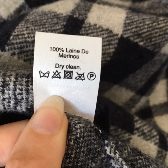 💯 MADEWELL MERINO WOOL CHECKERED SWEATER XXS - Picture 5 of 7